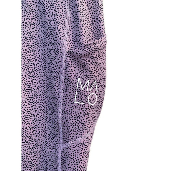 MALO Republic Baby Cheetah Print Pink High Rise Luxe Leggings Medium - Picture 4 of 6